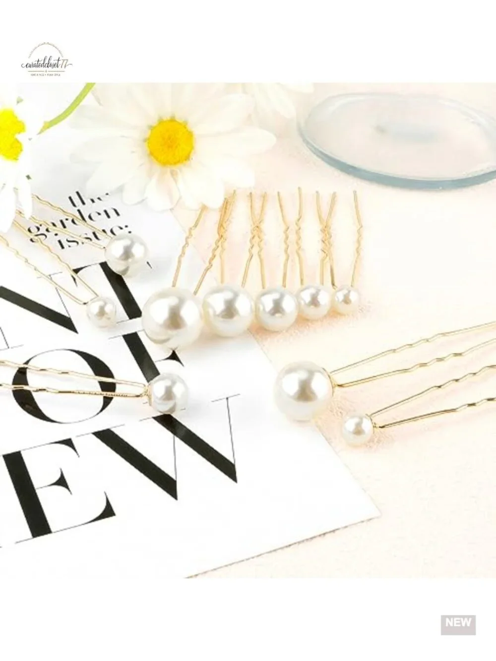 18 Bridal Pearl U-Shaped Hair Pins Set for Wedding and Prom